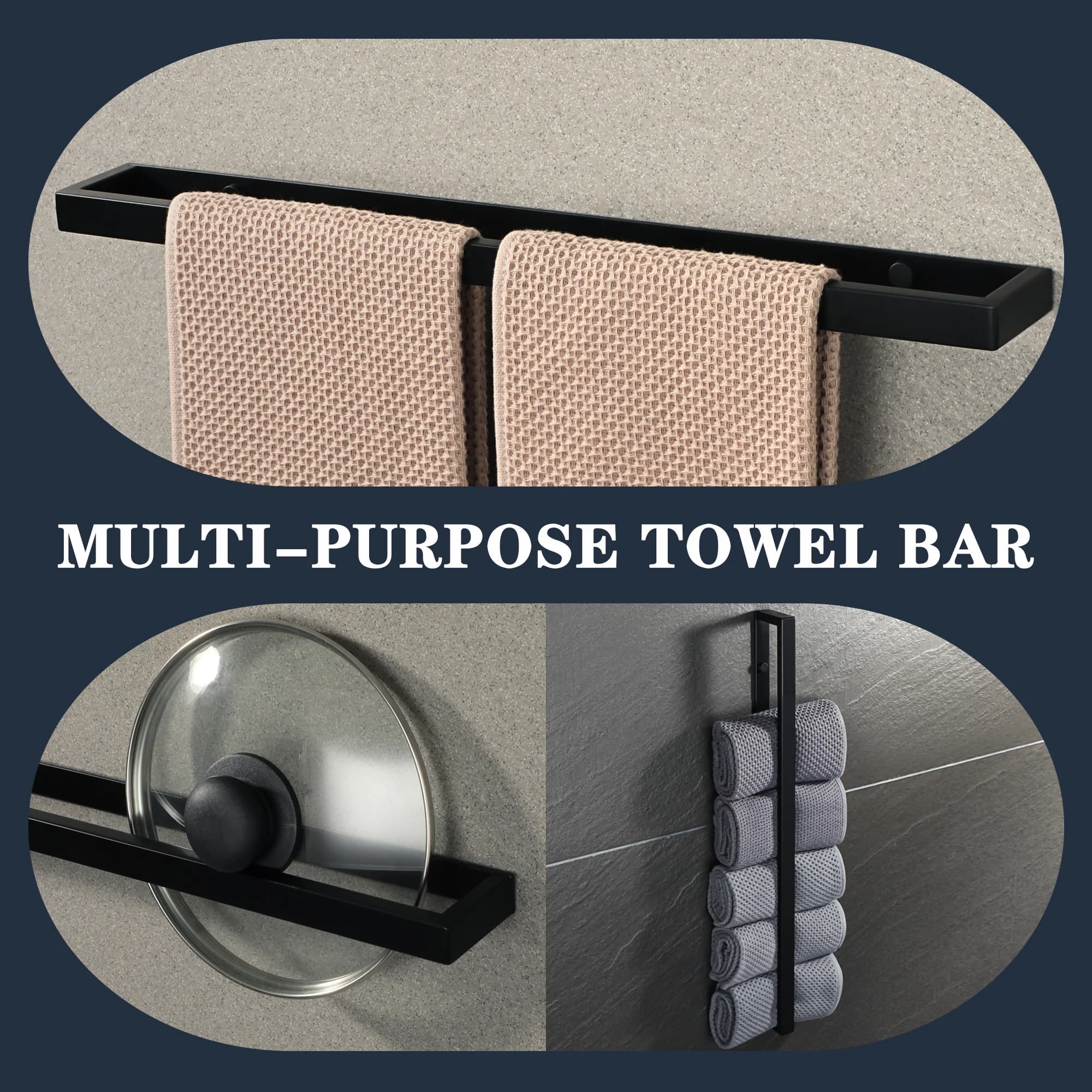 Self-Adhesive Towel Bar — Stainless Steel - Image 4