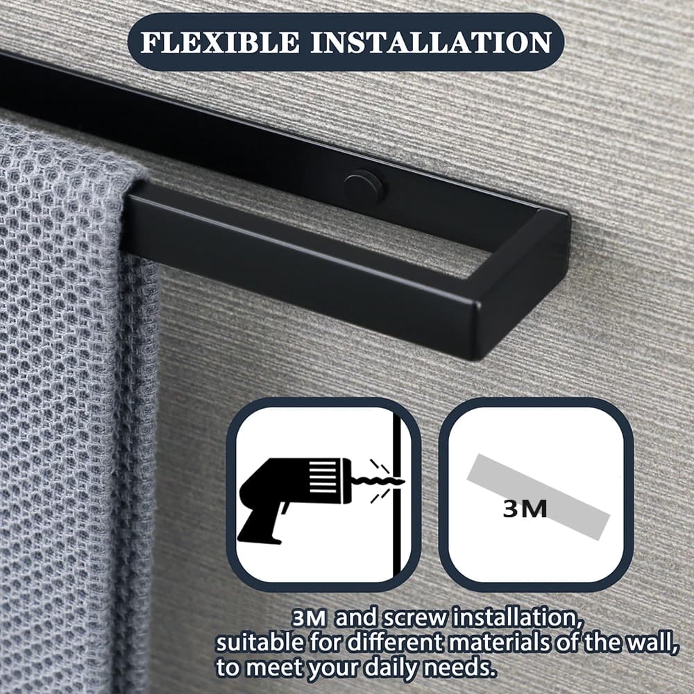 Self-Adhesive Towel Bar — Stainless Steel - Image 5