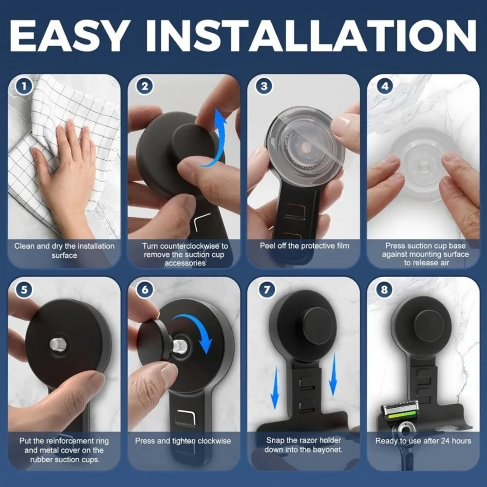 Suction Cup Razor Holder — Shower Mount - Image 5