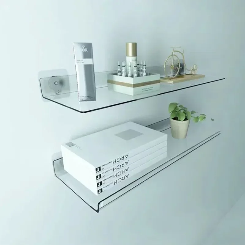 Adhesive Floating Shelves — Clear Acrylic, 2-Pack