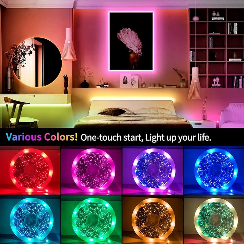 LED Strip Lights — RGB with Remote, 5m - Image 4