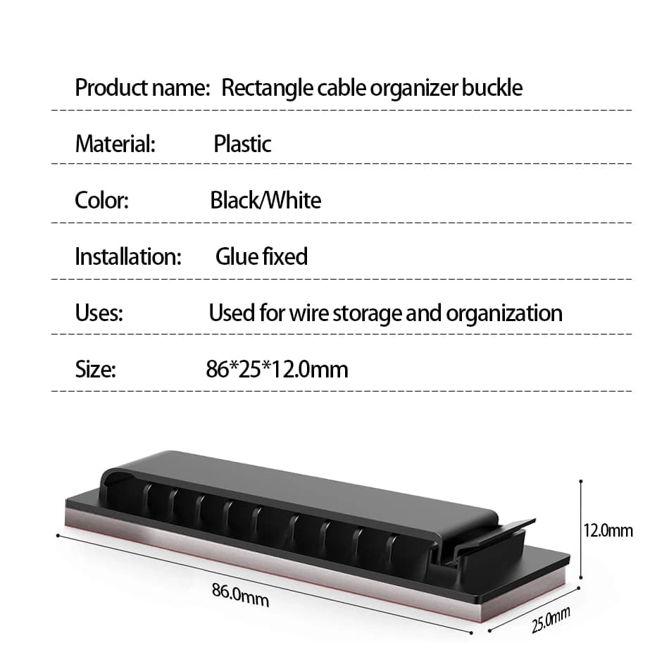 Adhesive Cable Management Clips — 20 Pack - Image 6