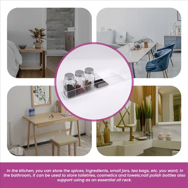 Adhesive Spice Rack — Inside Cabinet Door Mount - Image 3