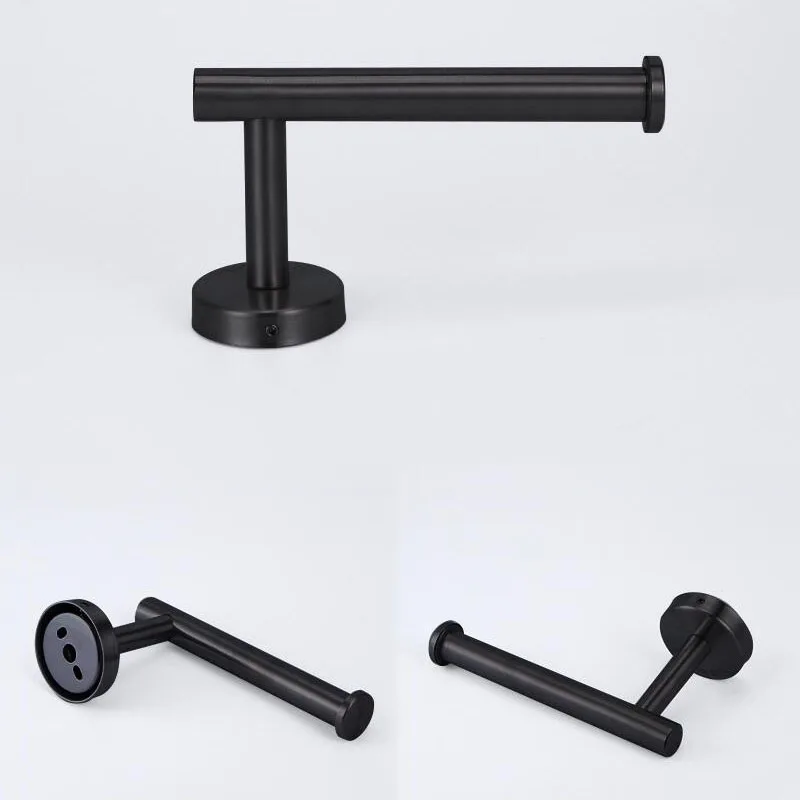 Adhesive Toilet Paper Holder — Matte Black - Image 4