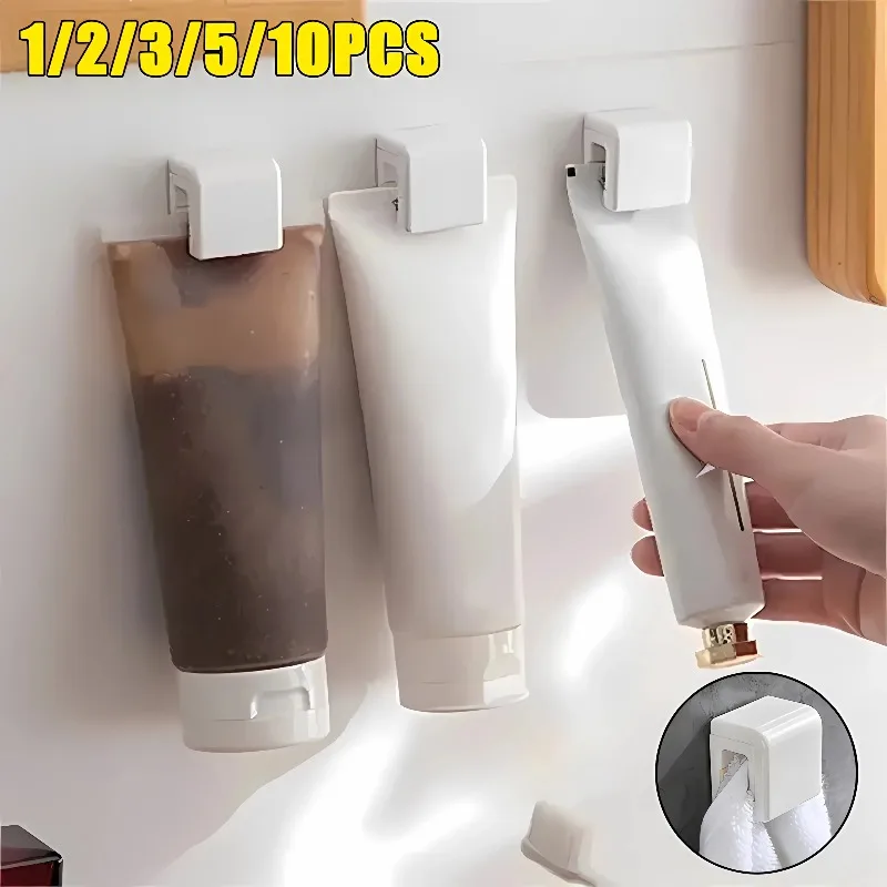 Wall-Mount Toothbrush Holder — 4 Slots, Adhesive