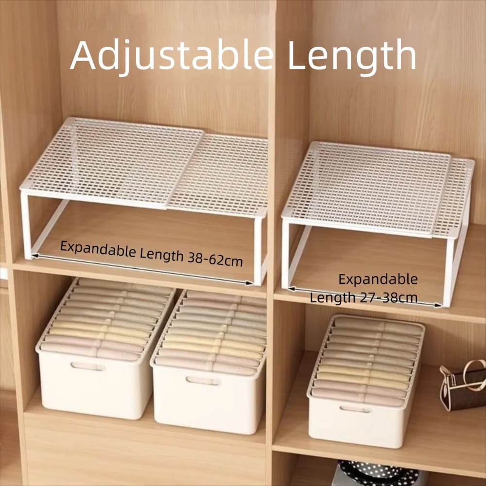 Tension Rod Closet Shelf — Expandable - Image 5