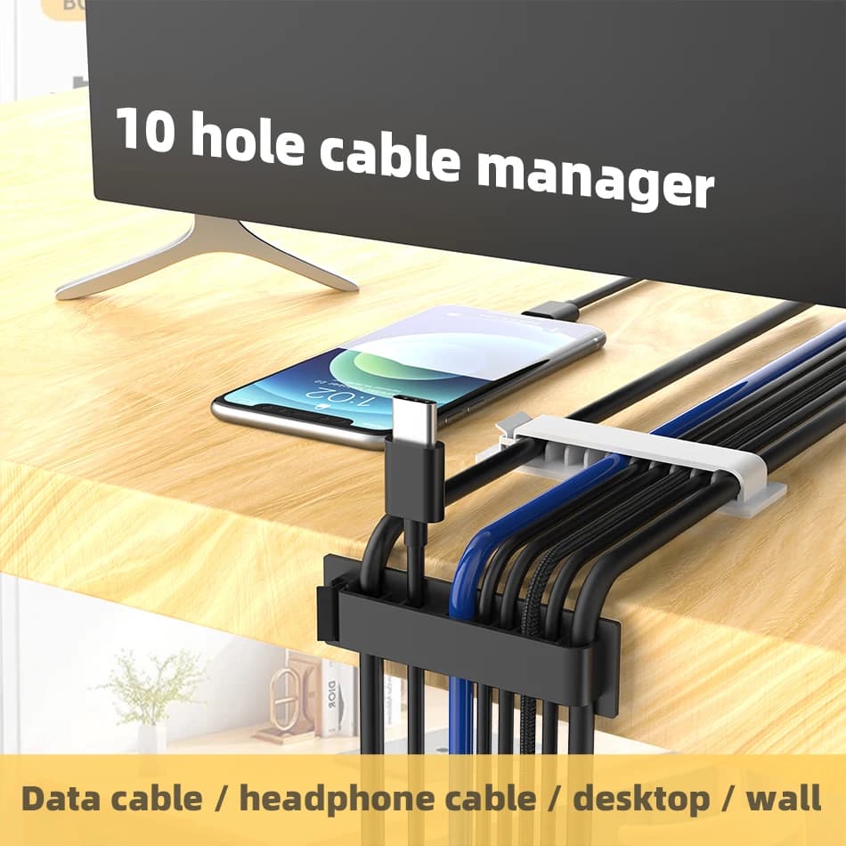 Adhesive Cable Management Clips — 20 Pack - Image 2