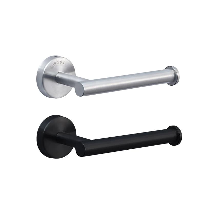 Adhesive Toilet Paper Holder — Matte Black