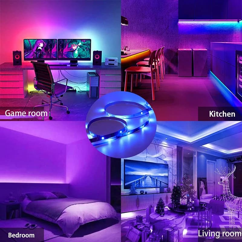 LED Strip Lights — RGB with Remote, 5m - Image 3
