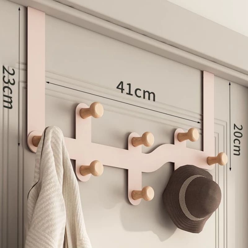 Over-Door Hook Rack — 6 Hooks