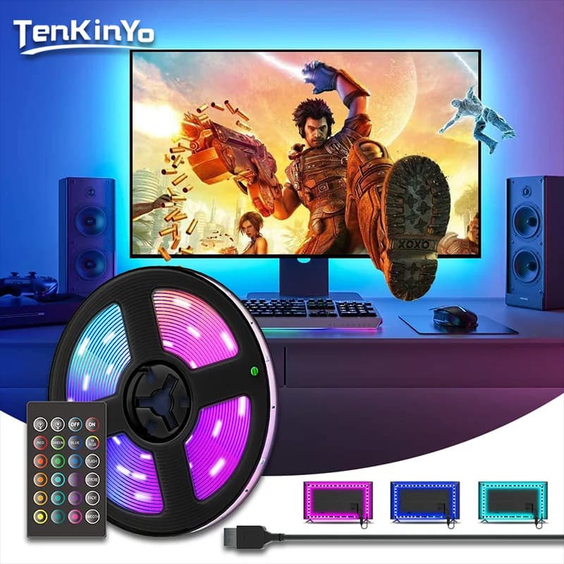 LED Strip Lights — RGB with Remote, 5m