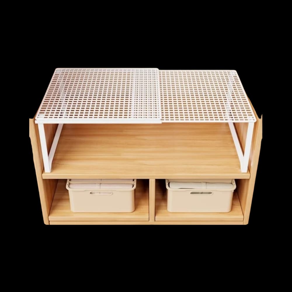 Tension Rod Closet Shelf — Expandable