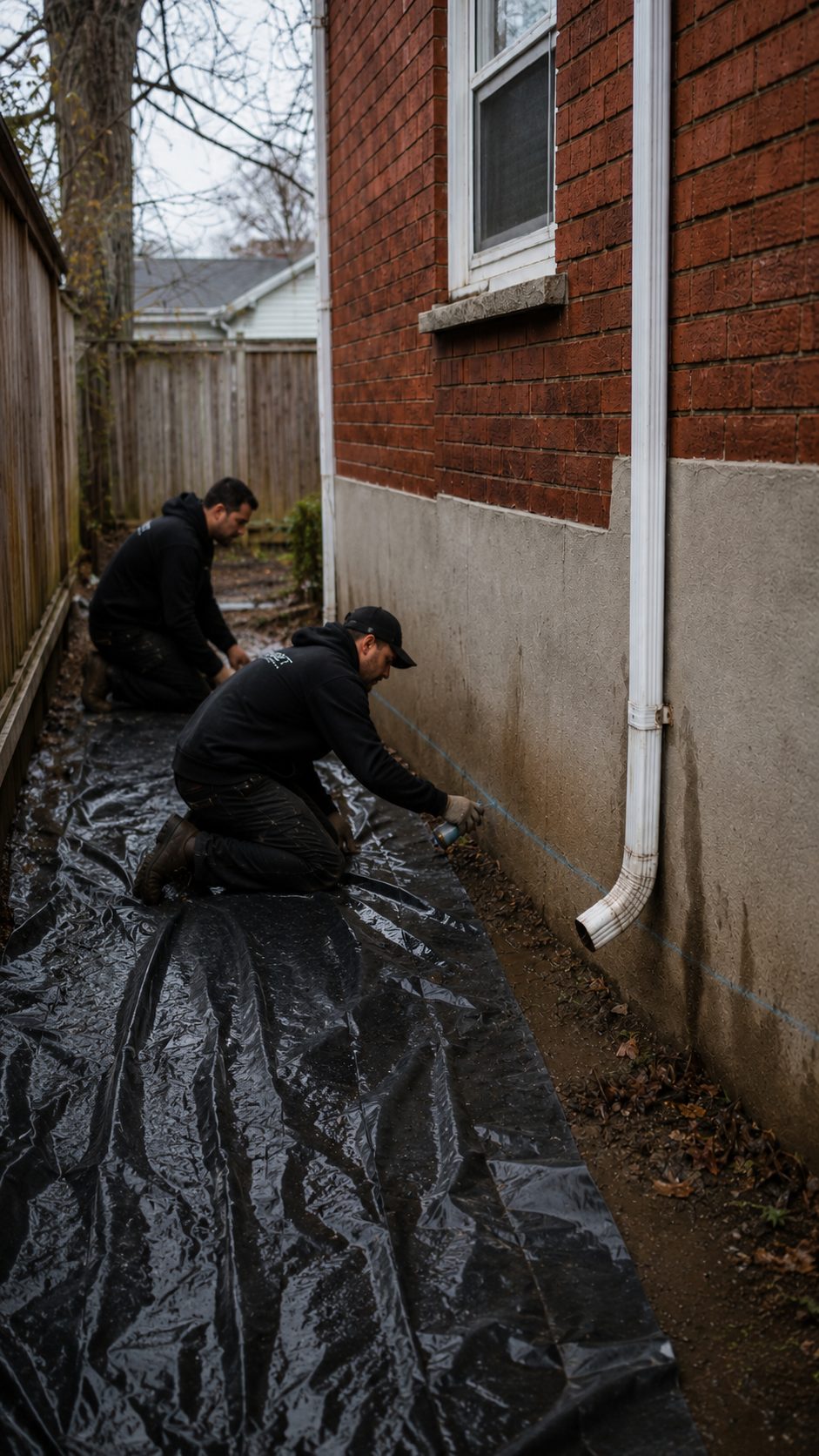 Poly layer installed over compacted backfill