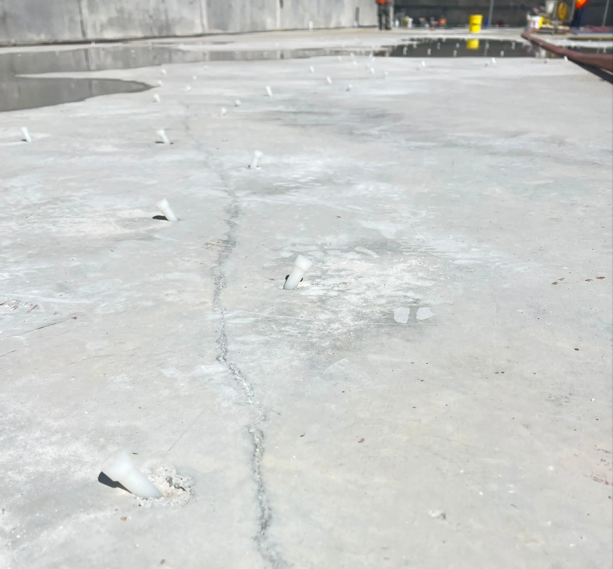 Foundation Crack Injection Repair — before